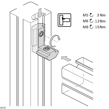 Inside bracket N10 R