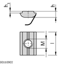 T-slot stone N8 M6 suspended