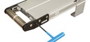 2200 Series End Drive conveyor with V-guide belt tracking, 305mm (12in) wide x 1219mm (4.00ft) long, drive shaft in position A with type 01 low side profile on both sides and belt type 02 general purpose, with fused finger splice. Configuration includes standard drive tail and standard idler tail, mounting brackets and belt return rollers