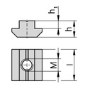 Slot nut, sliding block, N8, M5
