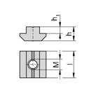 Slot nut, sliding block, N8, M8