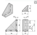 Gusset 45x90 set
