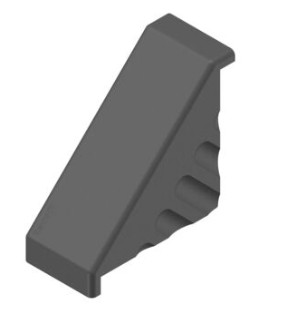 Cap cover gusset 45x90, noir ESD
