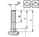 T-Bolt, N10, M8x50