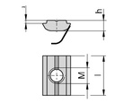 Slide nut, spring block, N8, M8