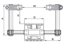 Convoyeur Complet, 4.13" (105mm) large x 4' lg x 4' lg, Flex-move, chaine modulaire