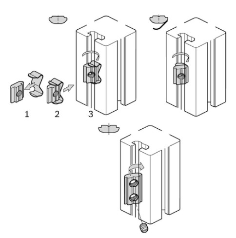 Slide nut, spring block, N10, M5 ♥