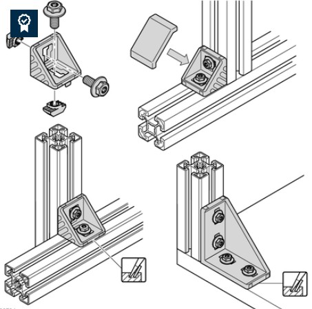 Gusset 40x40 set