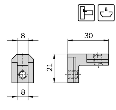 Inside bracket N8 R