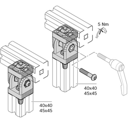 Joint 45x45 support (offset)