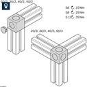 Cubic joint 30/2 set