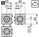 Cubic joint 45/3 set
