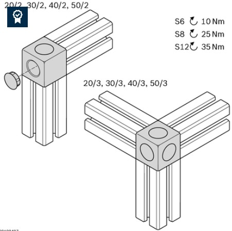 Cubic joint 45/3 set