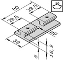 Sliding element 10 flat lockable