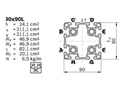 Profile 90x90L, L=6070-6170mm long