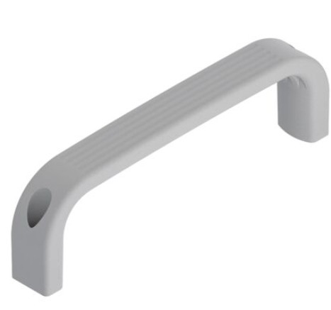 Bow-shaped handle 26x195x58, M8, Gray