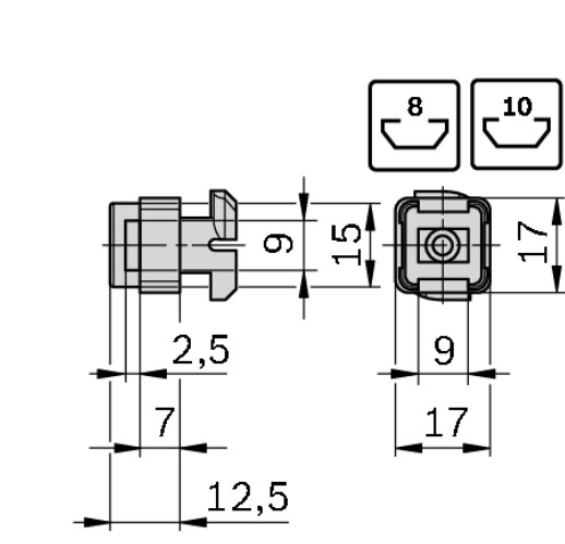 Cable bracket N10 grey
