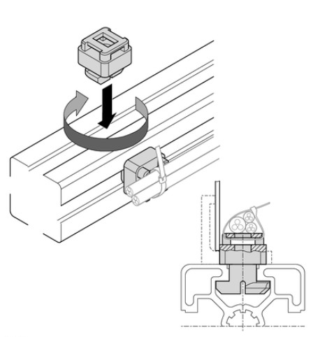 Cable bracket N10 grey