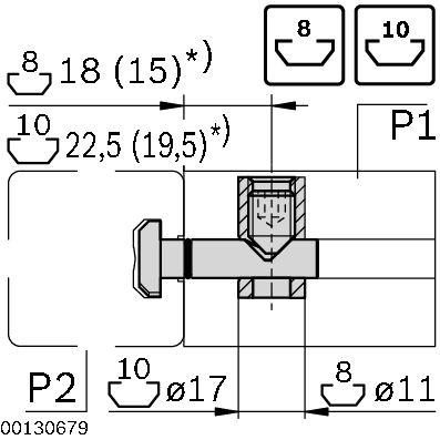 Quick connector n8 0°