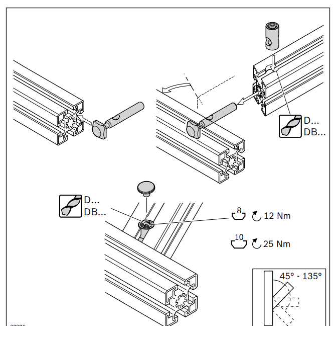 Quick connector, N10, bendable, end-to-slot, acier galvanisé