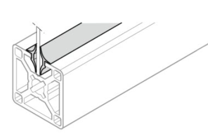 Profile d'encadrement, N8, L=10000mm, gris (clean)
