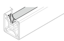 Profile d'encadrement, N8, L=10000mm, gris (clean)