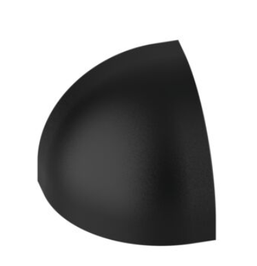 Cache K45x45, Noir ESD (rond)