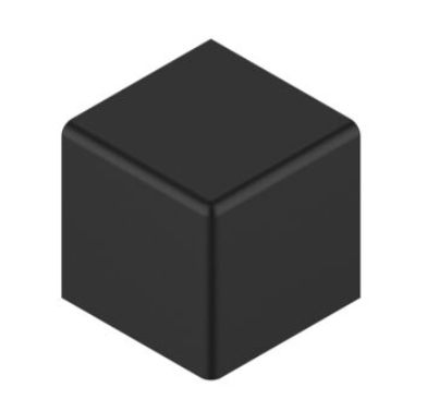 Cache W45x45, Noir ESD (cube)