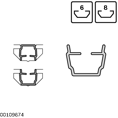 Slot profile, N8, L=2000mm, Grey