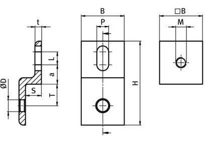 Fixation panneau grillagé (Kit) - 45mm