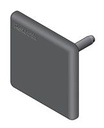 Cap cover, 45x45, ESD Noir