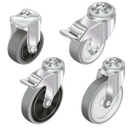 Caster wheel with brake D80 F