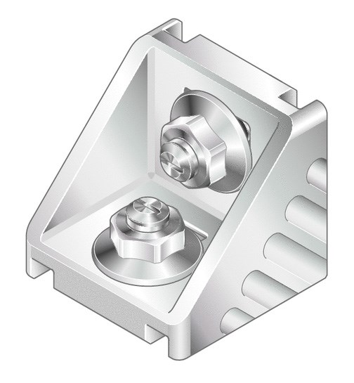 Gusset 45x45 set (with mounting hardware)