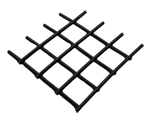 Grillage soudé 1"x1"x0.105", Acier, avec revêtement PVC Noir (4pieds x 8pieds)