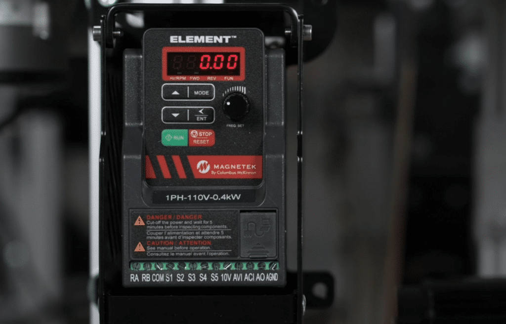 Variable speed VFD controller, IP 20 enclosure, reversing with parameter change, 115V, 1 phase, 60 Hz input, 230VAC output, 2.6 amp. Requires a non-GFCI power connection.