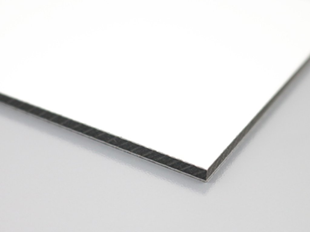Feuille de composite d'aluminium, ACM, fini blanc, 3mm, 48”x96”