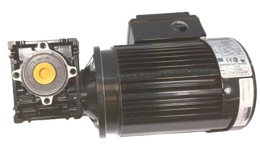 Motoréducteur à arbre parallèle pour charges légères, à vitesse variable (VFD), 0,03 HP (0,02 kW), 230 V, triphasé, 10 à 60 Hz, 100 tr/min. Contrôleur de vitesse variable à commander séparément.