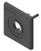[3842548797] Cap cover 45x45, avec trou, noir ESD
