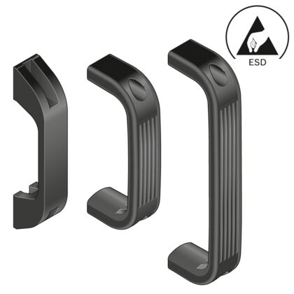 [3842554720] Bow-shaped handle 26x195x58, M8, Gray